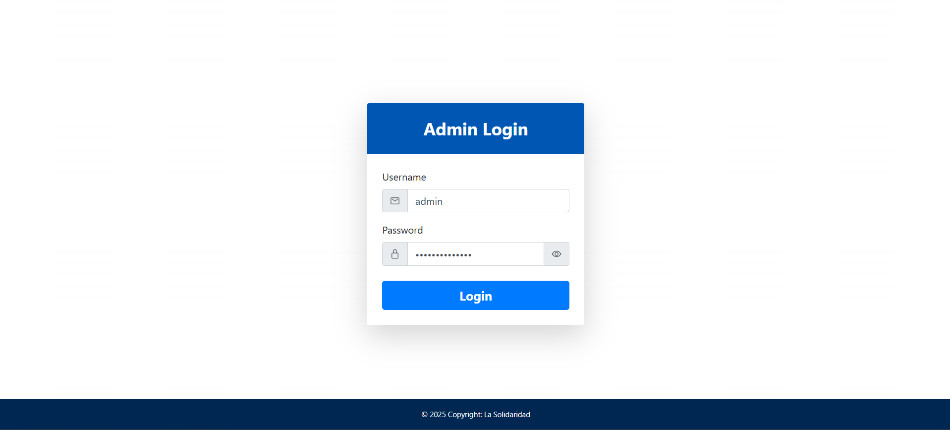 Screenshot of La Solidaridad Loan Management System